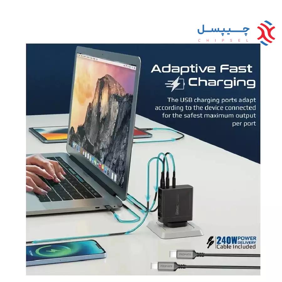 شارژر دیواری پرومیت مدل GANCHARGE-140W