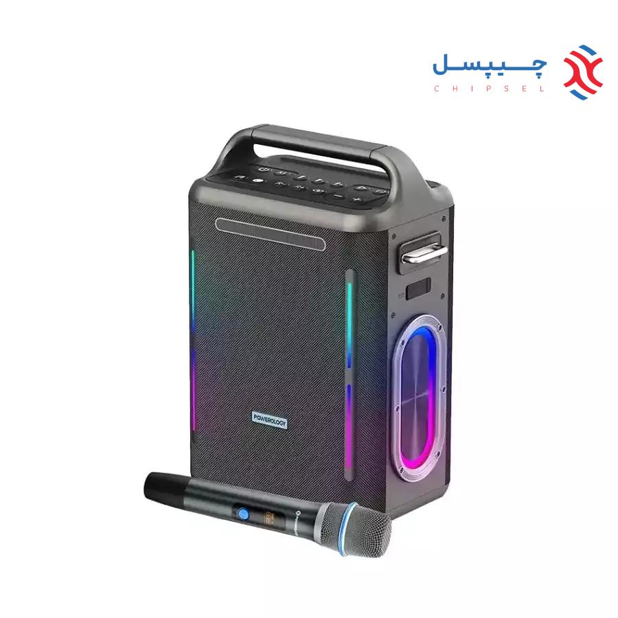 اسپیکر بلوتوث با میکروفون کارائوکه پاورولوژی مدل PWLAU013