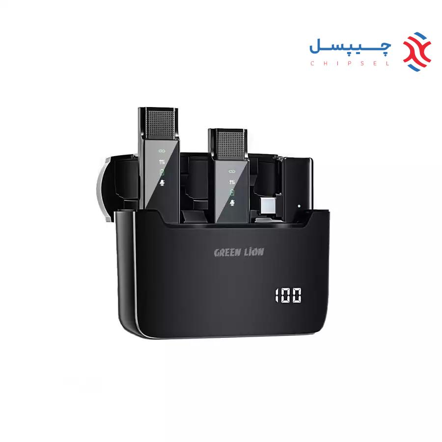 میکروفون یقه ای بی سیم 2 در 1 گرین لاین مدل GN2IN1DDMTC - Type-C Connector