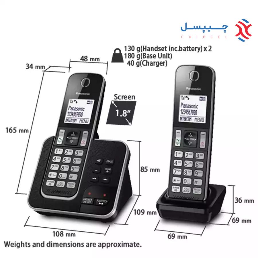 گوشی تلفن بی سيم پاناسونیک مدل KX-TGD622E