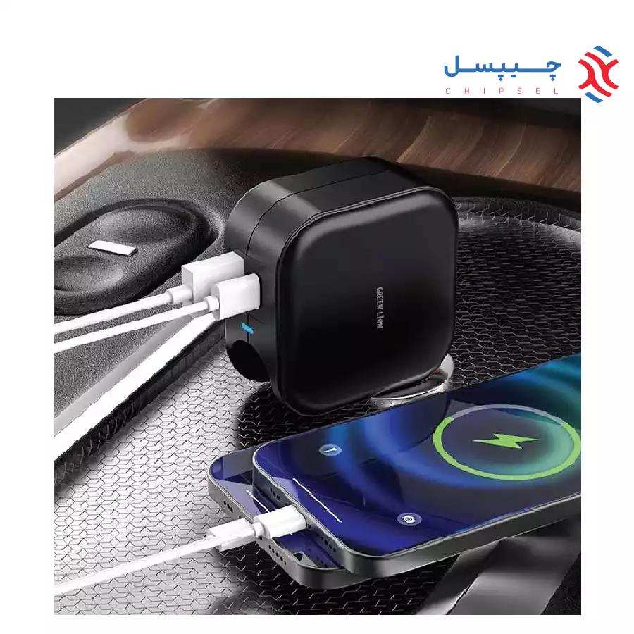 شارژر دیواری و فندکی 20 وات گرین لاین مدل GNDPWRCWC