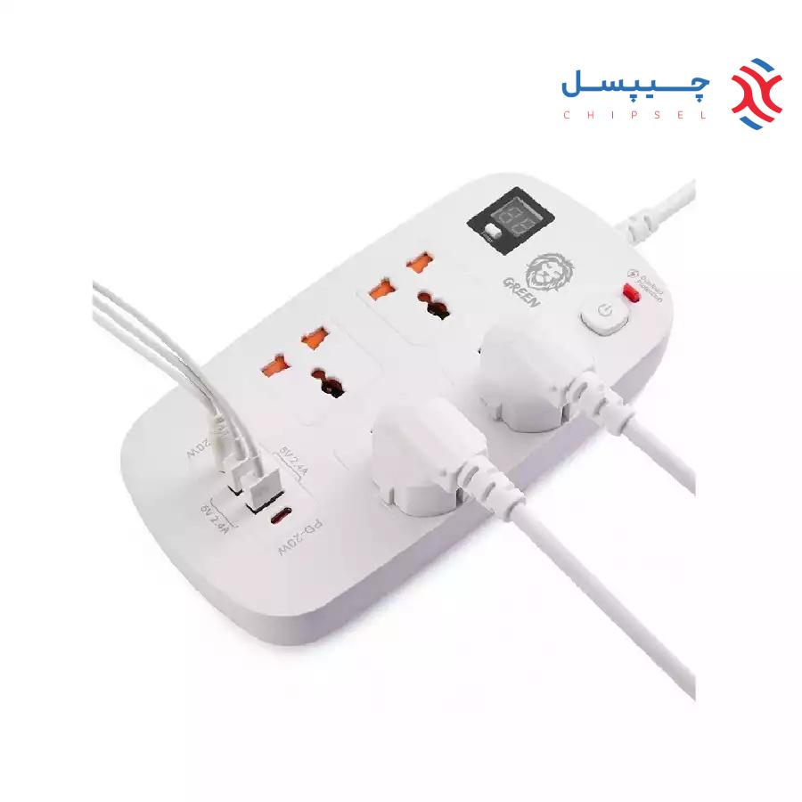 چندراهی و محافظ برق 3500 وات گرین لاین مدل GNPS2PD