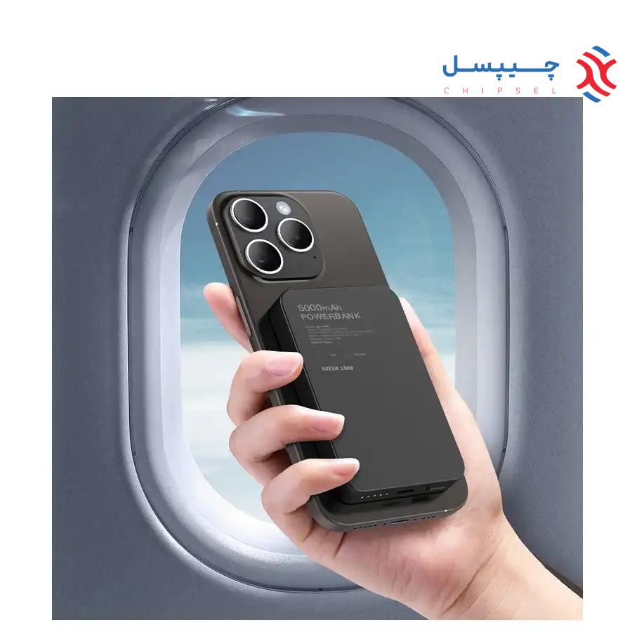 پاوربانک 5000 میلی آمپر گرین لاین مدل GNMAG5KPB - GL-MAG 5