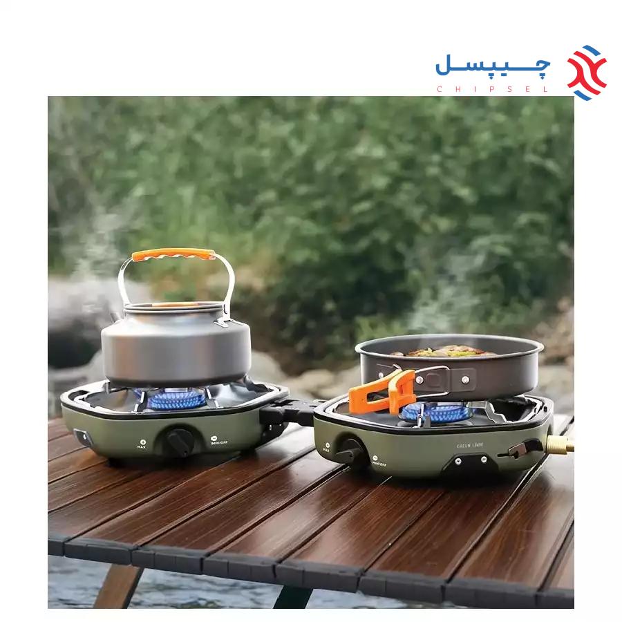 اجاق گاز کمپینگ تاشو 2 شعله گرین لاین مدل GNTWNFLM